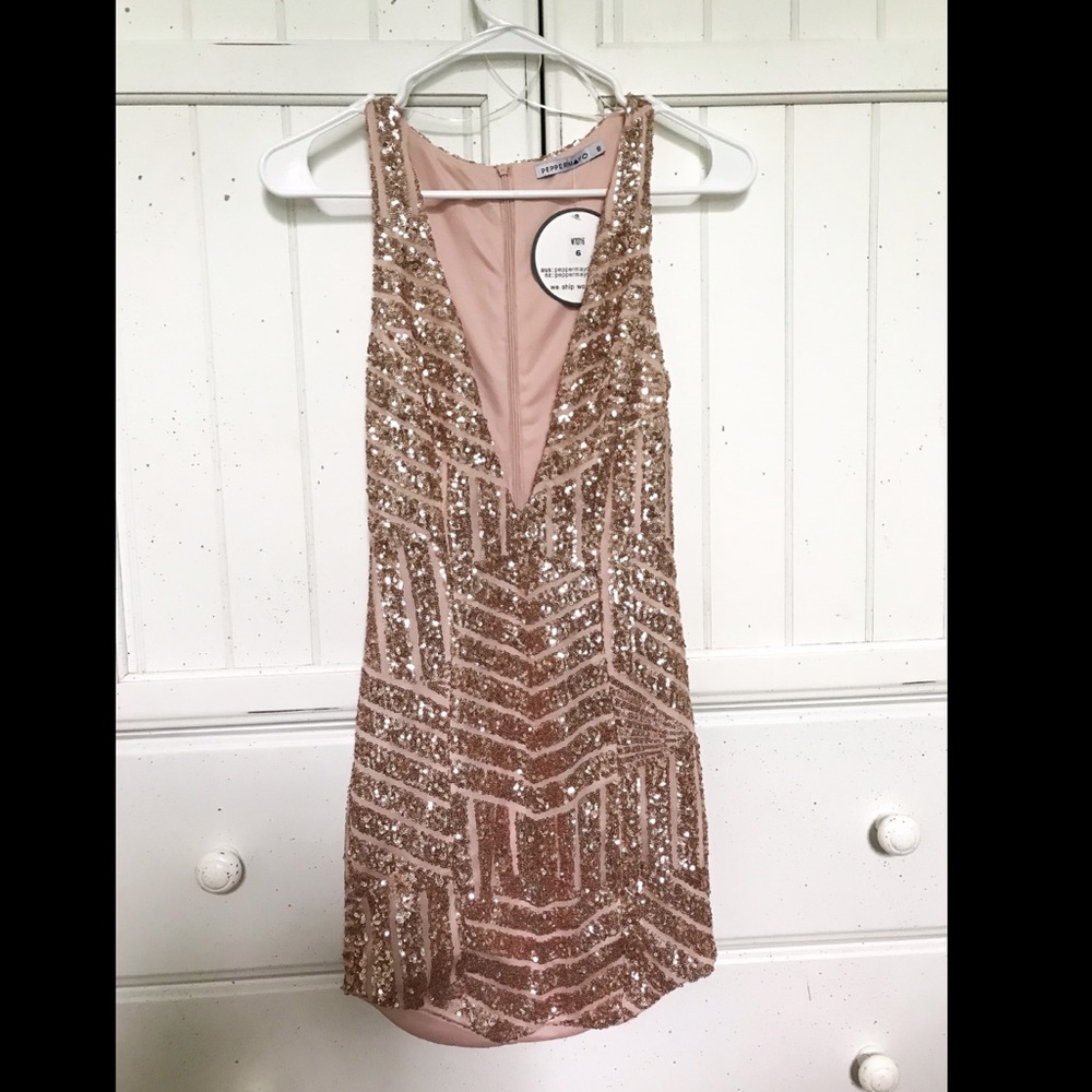 Peppermayo light pink sequin dress US SIZE 2 (XS)